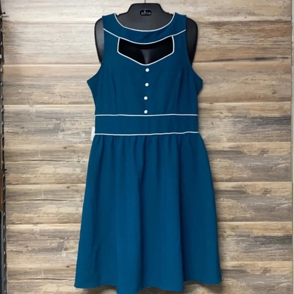 Folter Estelle Blue Sleeveless Dress - Picture 1 of 2
